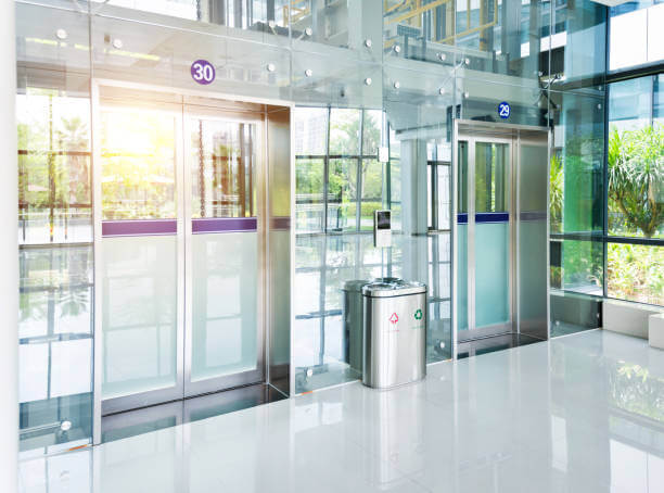 Modern Building With Automatic Door Modern Building With Automatic Door